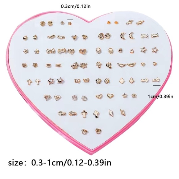 Gold Stud Earring Set - 36 Pairs of Elegant Women's
Jewelry - Picture 3 of 3